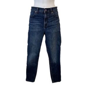 J Brand Womens Blue Medium Wash Denim Side Slit Skinny  Crop‎ Jeans Size 28